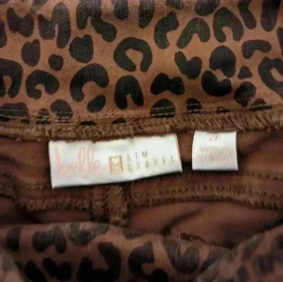 Belle Kim gravel size 2P pull on animal print jeggings - Picture 7 of 8